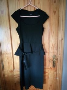 Black dress with belt