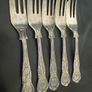 Set 5 Kings Pattern A1 Silver Plated Newbridge Irish Dessert Forks Image 2