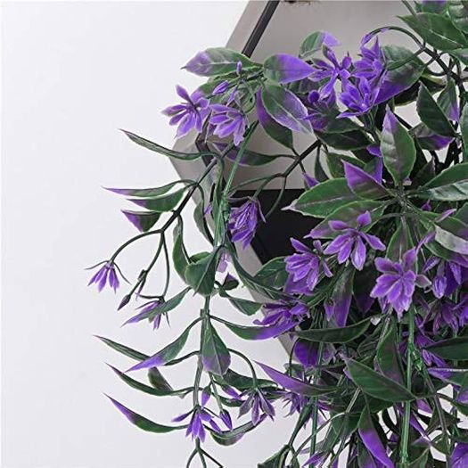 NEW SALE | 2Pcs Artificial Hanging Plants - Purple Artificial wall plants, Fake Ivy Vine for Wall Home Porch Garden Wedding Garland Outside Hanging Decoration