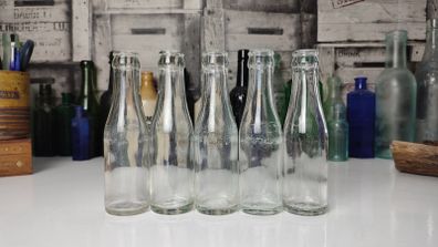 334 - Set of 5 Vintage Clear Glass Collectible Decorative MiWadi Bottles