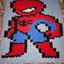 Spiderman Inspired chunky knit blanket - Handmade Image 8