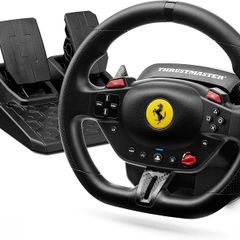 T98 Ferrari 296 GTB Racing Wheel  Pedals  Official Ferrari Licensed Wheel for PS5, PS4 PC  Bungee Cord Technology  Manettino Dial with 3 Driving Profiles  Black