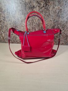 womens GABS large Red leather bag shoulder bag handbag crossbody