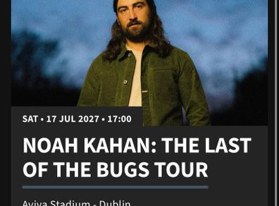 Noah Kahan July 2027 ticket