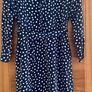 Paul Costelloe Navy Polka Dot Dress Image 5