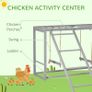 Chicken Activity Play with Swing Set for 3-4 Chickens, Wooden Chicken Coop, Grey Image 4