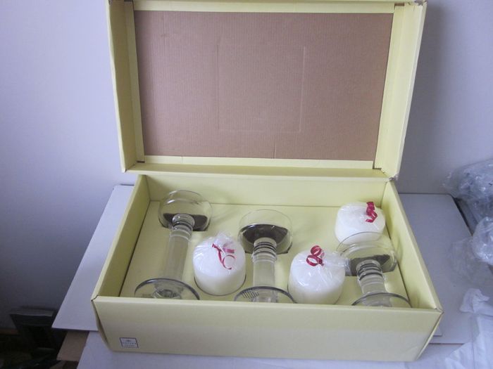 Duiske Tri-Pillar Candleholder Set of Three.+ White Candles New