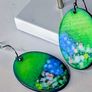 Oval Garden HandPainted Landscape Earrings Image 6