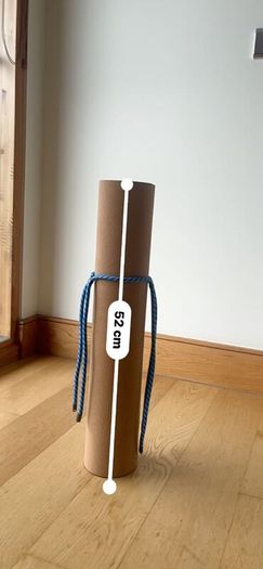 Yoga Mat with Carry Strap - Non-Slip, Blue - Yoga / Pilates / Home Workout