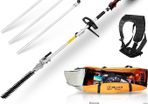 BU-KO 52cc Long Reach Petrol Hedge Trimmer and 3x 75cm Extension Pole w/Toolbag for Convenient Storage, Precision Trimming for Tall Hedges & Bushes, Easy to Use, High Performance, Durable Steel Blade