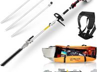 main image for ad BU-KO 52cc Long Reach Petrol Hedge Trimmer and 3x 75cm Extension Pole w/Toolbag for Convenient Storage, Precision Trimming for Tall Hedges &amp; Bushes, Easy to Use, High Performance, Durable Steel Blade