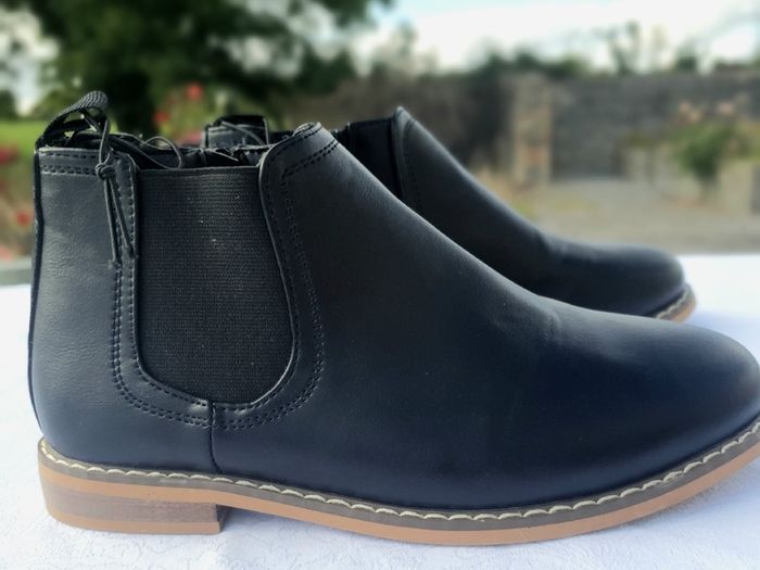 New Tags Fab Black Chelsea Zip Ankle Boots Girl/Boy