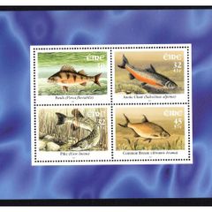 2001 Ireland Freshwater Fish Commemorative Stamps Booklet Pane Mint Never Hinged (MNH). Hibernian HP125