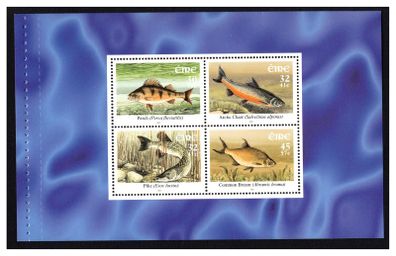 2001 Ireland Freshwater Fish Commemorative Stamps Booklet Pane Mint Never Hinged (MNH). Hibernian HP125