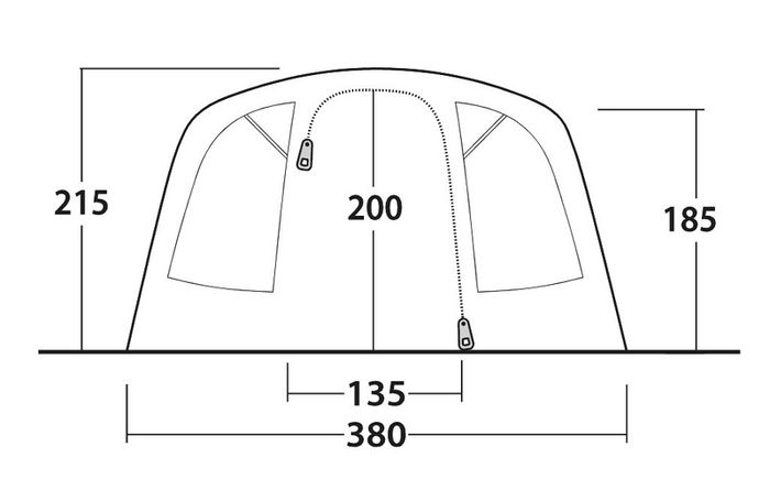 Outwell Colorado 6 Air Beam large Family Air Beam Tent New