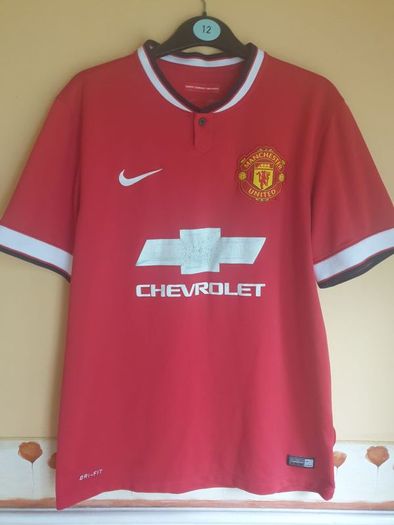Manchester united 2014/2015 home football jersey shirt  Size M medium NIKE dri-fit chevrolet Man U