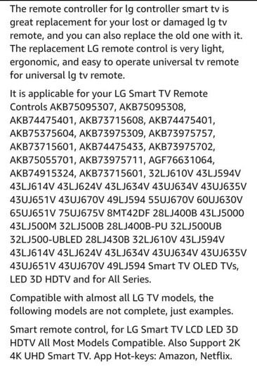 Lg Smart Tv Remote