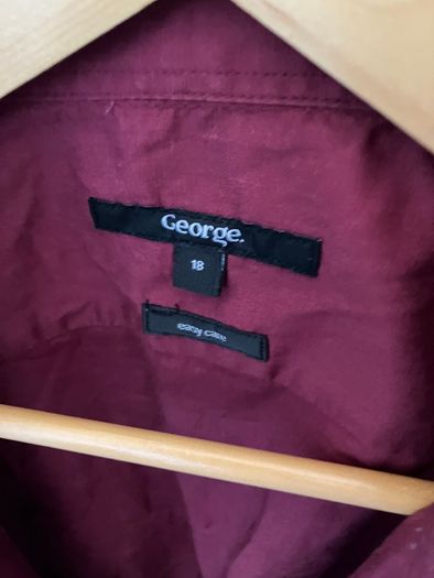 Purple log sleeve shirt size18 collar