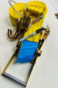 10 ton x 10 metre ratchet strap. 3" wide heavy strap.