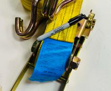 10 ton x 10 metre ratchet strap. 3" wide heavy strap.