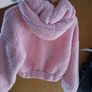 bershka pink thick fleece hoody Image 4
