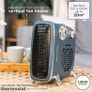 1800W/1.8KW Electric Heater, Retro Horizontal/Vertical Fan Heater in Grey with Adjustable Thermostat, 2 Heat Settings, 20m2 Room Size, Dial Control (FREE POSTAGE) Image 6