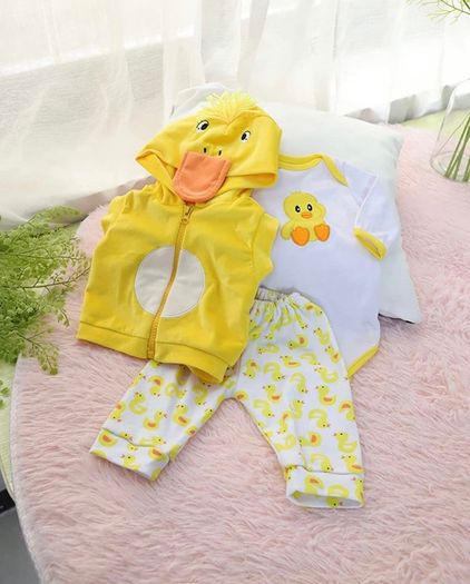Reborn Baby Dolls Clothes 22 inch Outfit Accessories Yellow Duck 5pcs Set for 20-22 Inch Reborn Doll Newborn Girl&Boy Baby Clothing Baby Sets (FREE POSTAGE)