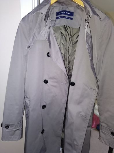 Zara Trench Coat Grey Detachable Lining