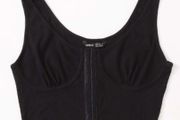 Rib-knit Bustier Crop Top