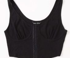 Rib-knit Bustier Crop Top