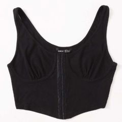 Rib-knit Bustier Crop Top
