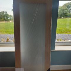 2 x White Oak Shaker Doors with Glass
