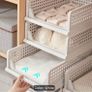 A Set of 3 Stackable Drawer Organizers, Sliding Wardrobe Drawers, Perfect for Wardrobes and Bedrooms, Measuring 33.5 X 43 X 42cm. Image 3
