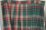 Shein Celure Plus Green and Red Tartan Print Pleated Skirt