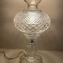 Waterford Crystal "Inishmaan" 2pc Hurricane Table Lamp. Image 5