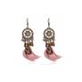 Boho Style Earrings with Feathers Image 2