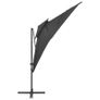 Cantilever Umbrella with Double Top Anthracite 250x250 cm Image 4