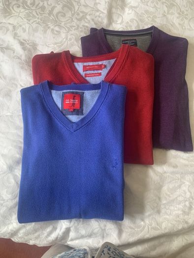3 x quality premium cotton golf jumpers (size M) like new