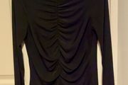 Black ruched long sleeved top