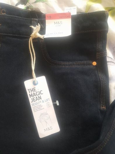 M&S New with tags ladies dark stretch jeans reg leg