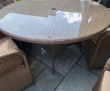 Rattan Garden Table & Chairs in fantastic condition