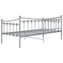 Sofa Bed Frame Grey Metal 90x200 cm Image 8