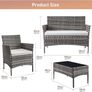 4-Piece Rattan Garden Chair Furniture Set Image 7