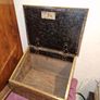 Antique brass Burn's Cottage Slipper Box Image 4