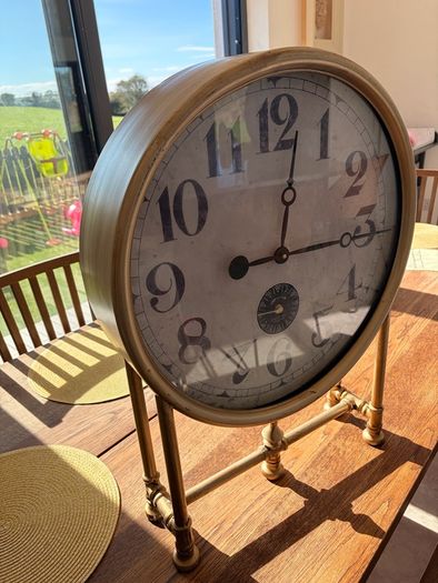 Hayden Gold Finish Table Clock