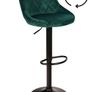 Roma Black Adjustable Bar Stool  Gold Velvet Seat, Black Metal Base Image 6