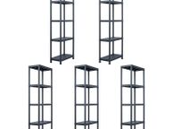 main image for ad Storage Shelf Racks 5 pcs Black 125 kg 60x30x180 cm Plastic