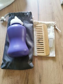 Peri bottle, birth comb snd winner flow breathing device