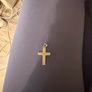 9k Gold Cubic Zirconia women's cross pendant Image 2