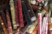 2 x crates full of buttons